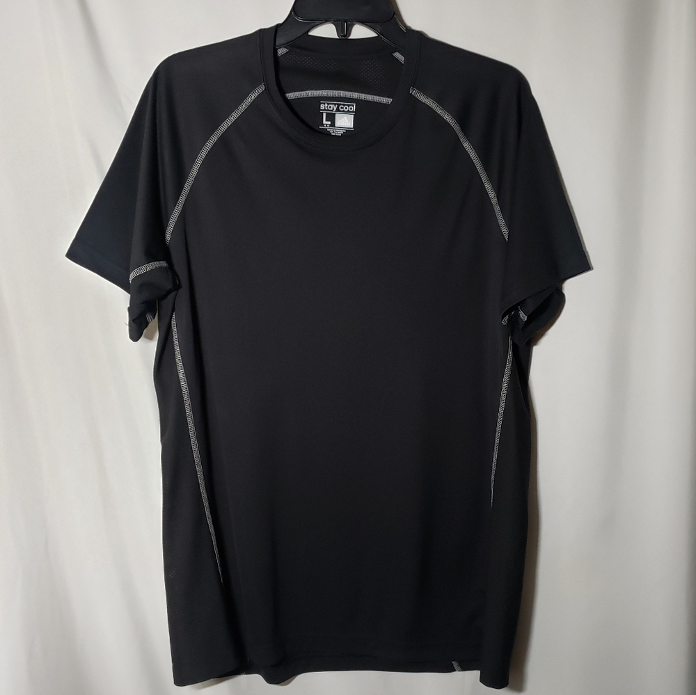 Adidas Stay Cool Mens Short Sleeve Shirt Size L